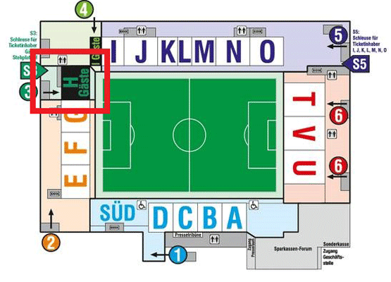 Stadionplan Ostalb Arena - VfR Aalen