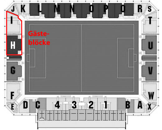 Stadionplan Audi-Stadion - FC Ingolstadt