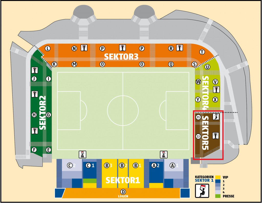 Stadionplan Stadion an der Alten Försterei - Union Berlin