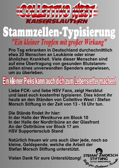 Flyer zur Stammzellen-Typisierung am Samstag