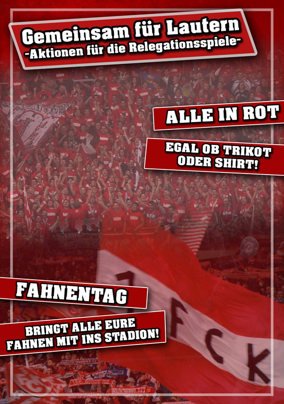 Flyer: Fan-Aufruf zur Relegation