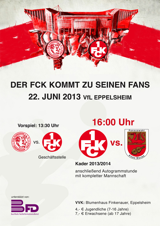 Ankündigungsplakat zum Fan-Spiel