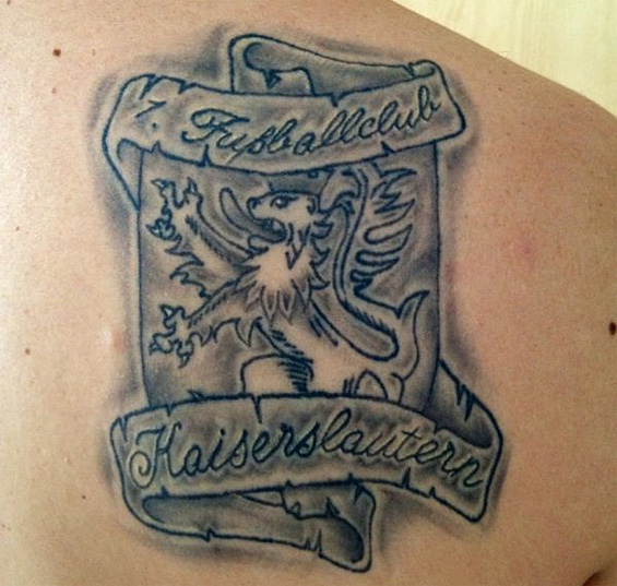 FCK-Tattoo mit Pfälzer Löwe