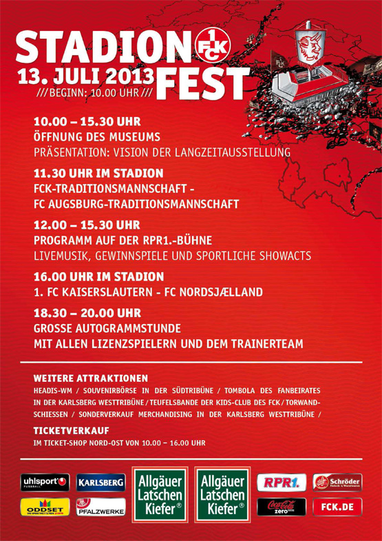 Plakat Stadionfest 2013