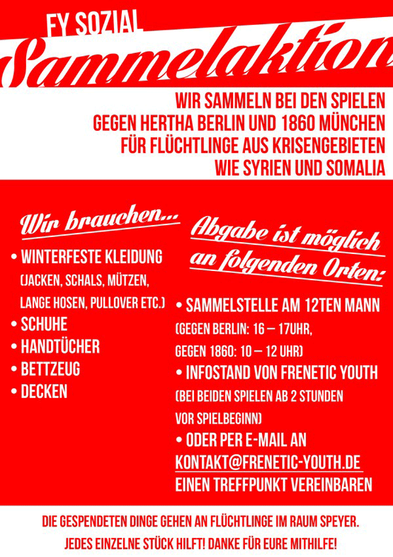 Flyer zur Kleiderspenden-Aktion