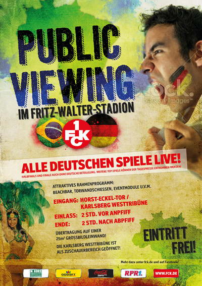 Ankündigungsplakat zum Public Viewing