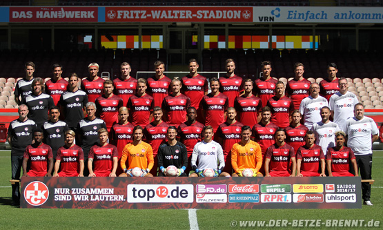 1. FC Kaiserslautern Mannschaftsfoto 2016/17