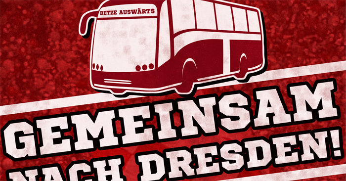Gemeinsame Anreise: Westkurve-Busse nach Dresden