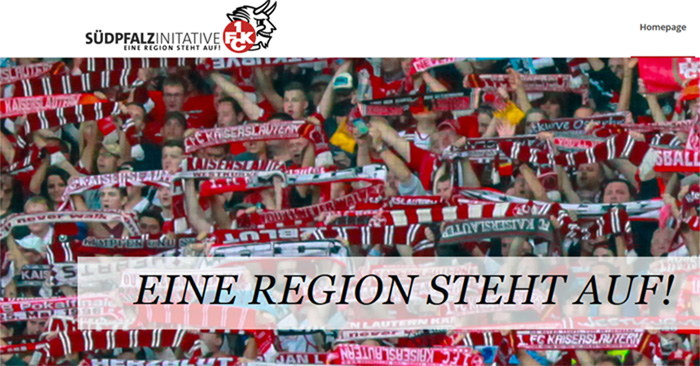 Screenshot der Südpfalzinitiative FCK