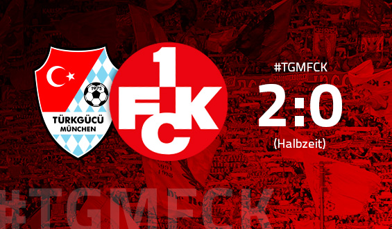 0:2 zur Pause: FCK bei Türkgücü in Rückstand