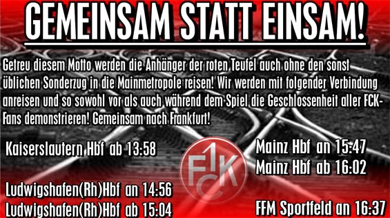 Flyer: Zugzeiten Frankfurt