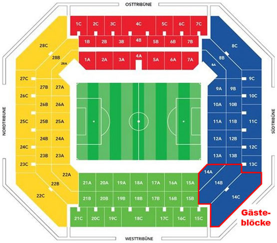 Stadionplan Volksparkstadion - Hamburger SV