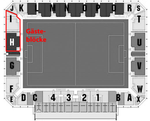 Stadionplan Audi-Stadion - FC Ingolstadt