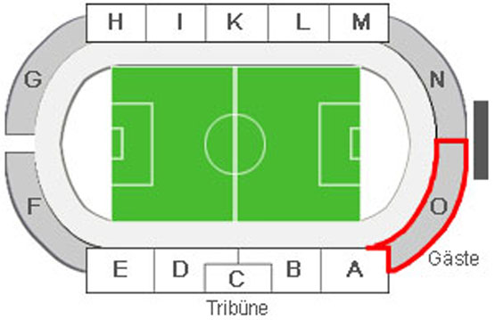 Stadionplan Ernst-Abbe-Sportfeld - Carl Zeiss Jena