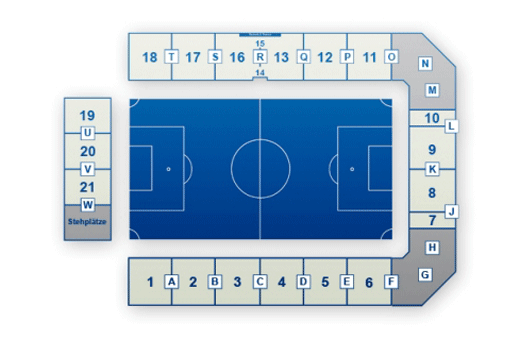 Stadionplan Carl-Benz-Stadion - Waldhof Mannheim