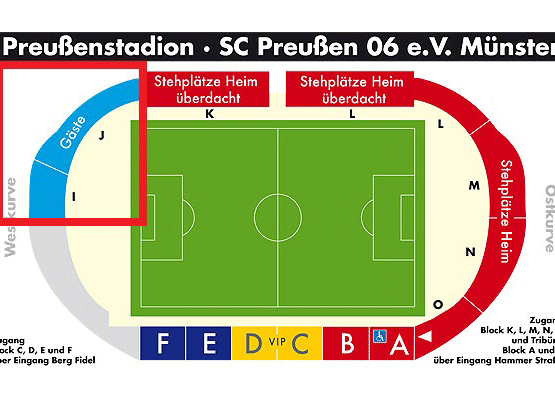 Stadionplan Preußenstadion - Preußen Münster