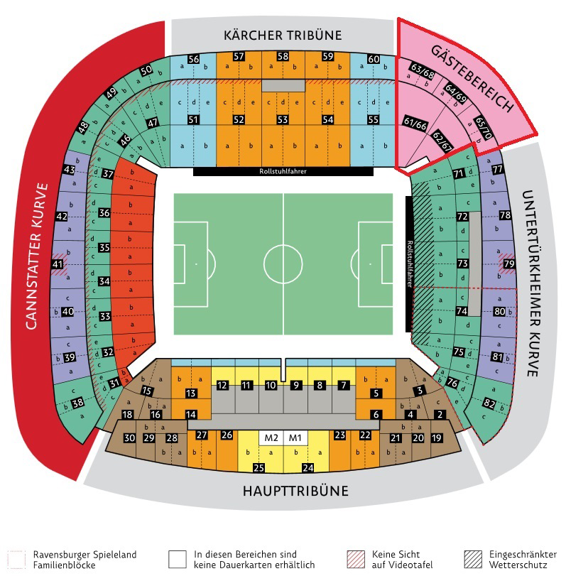 Stadionplan Neckarstadion (Mercedes-Benz Arena) - VfB Stuttgart