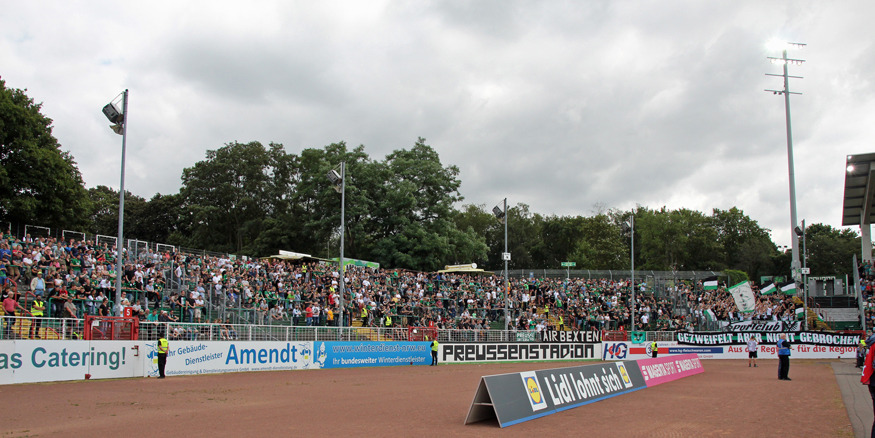 Die Heimkurve der Münster-Fans