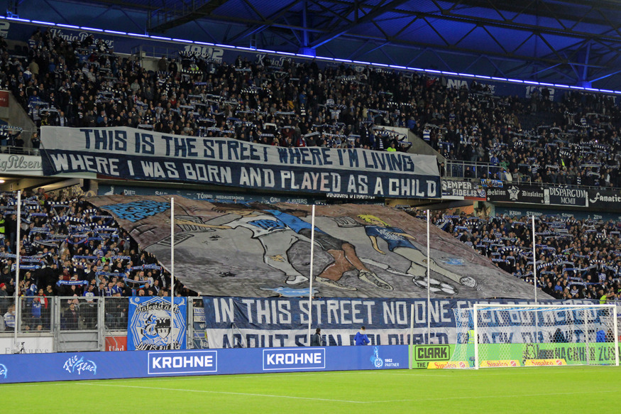 Choreo in der Duisburger Heimkurve
