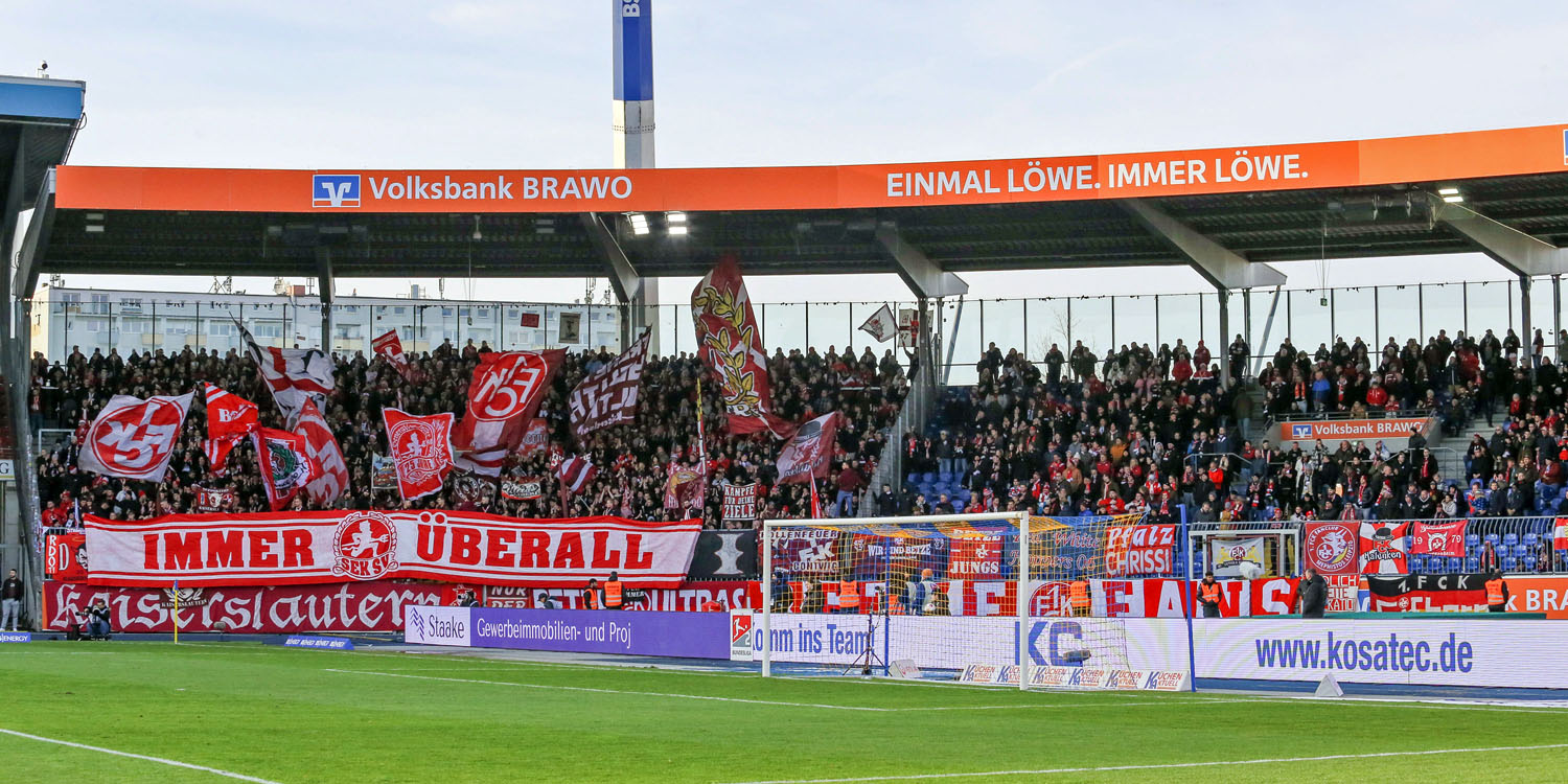 Kompletter Gästeblock und Spruchband: Immer & Überall
