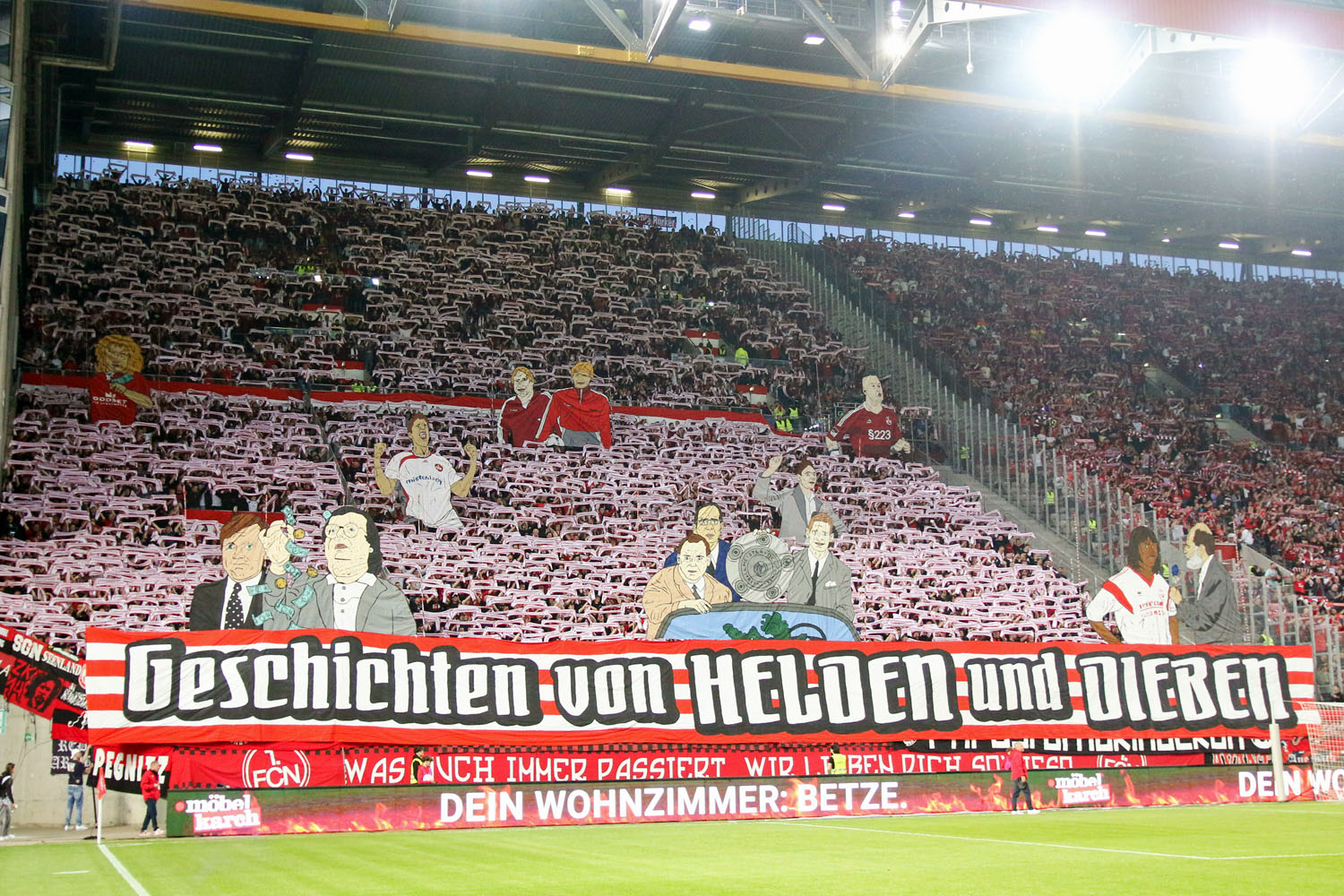 Choreo der Fans des 1. FC Nürnberg