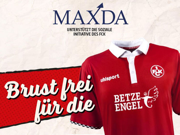Maxda spendet Trikotbrust zum letzten Heimspiel