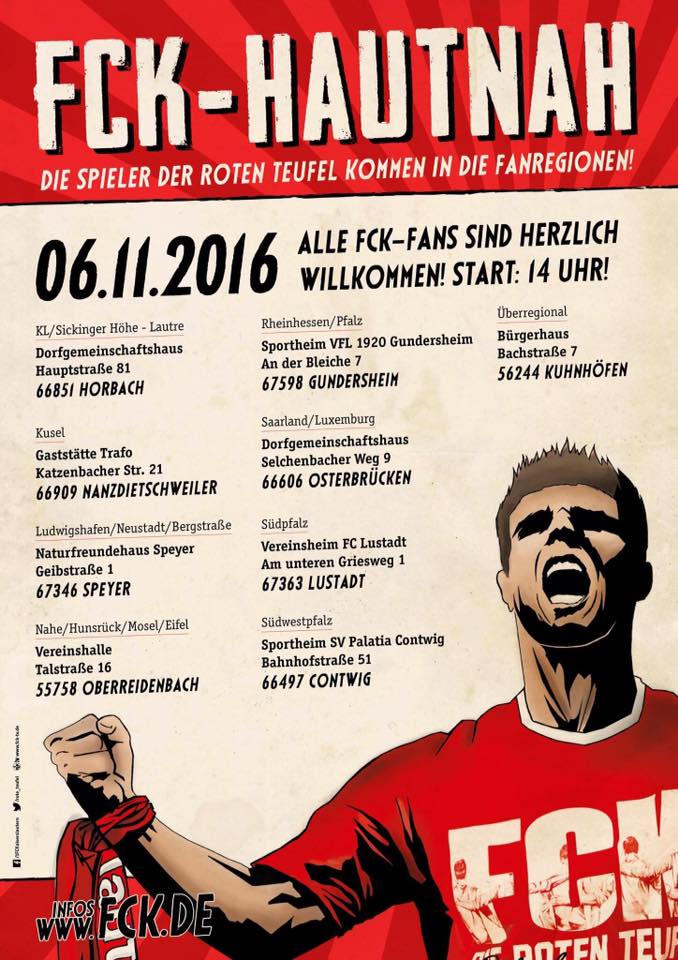 FCK-Hautnah: Spieler am 06.11. in den Fanregionen