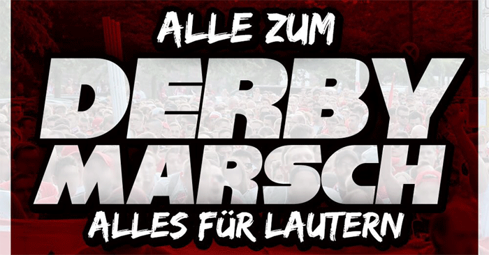 Fanmarsch zum Derby gegen Karlsruhe