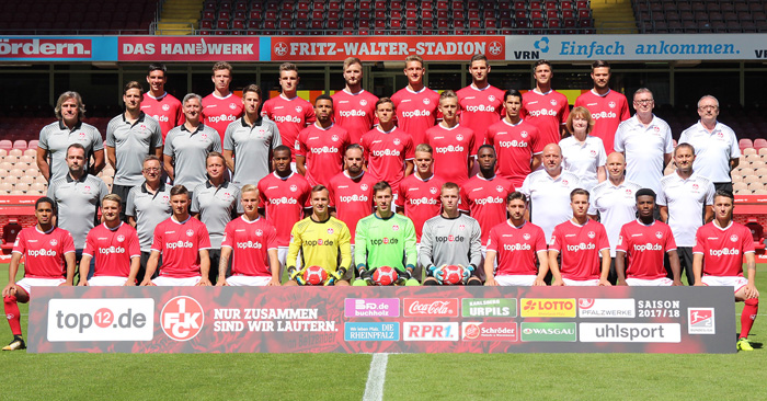 Rote Teufel aktualisieren Mannschaftsfoto 2017/18