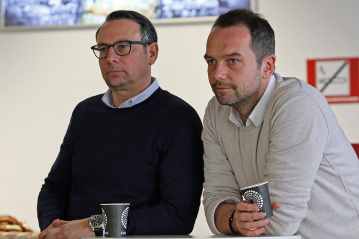 Der künftige FCK-Sportvorstand Martin Bader (l.) und FCK-Sportdirektor Boris Notzon