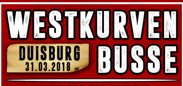 Gemeinsame Anreise: Westkurve-Busse nach Duisburg