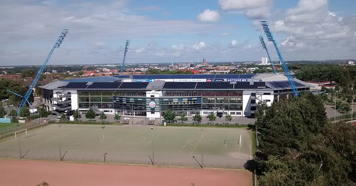 Das Ostseestadion in Rostock