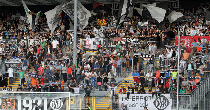 Fanblock beim VfR Aalen