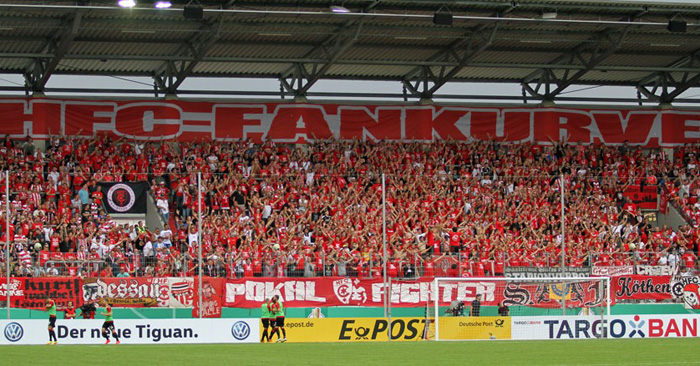 Fankurve beim Halleschen FC