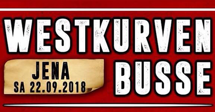 Westkurve-Busse zum Auswärtsspiel in Jena