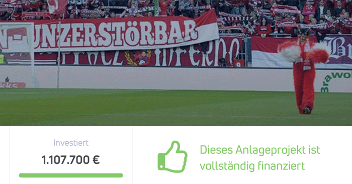 Crowdlending beendet: Fans geben 1.107.700 Euro