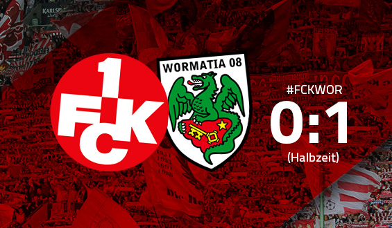 Halbzeit: FCK liegt gegen Worms 0:1 zurück