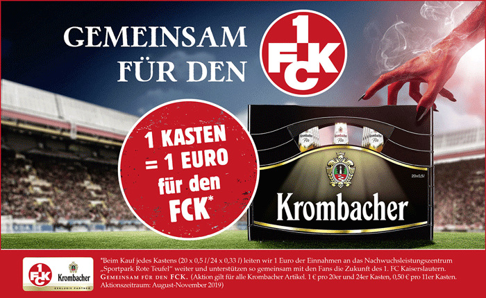 Krombacher-Aktion: Ein Euro pro Kiste fürs NLZ