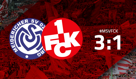 Nächste Pleite: FCK verliert 1:3 in Duisburg