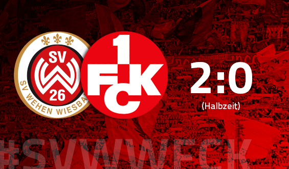 0:2 in Wiesbaden: Lautern zur Halbzeit hinten