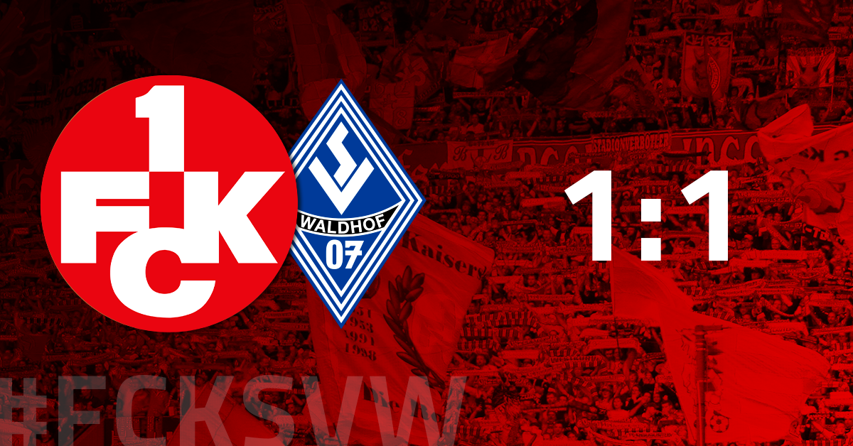 Remis im Derby: FCK und Waldhof trennen sich 1:1