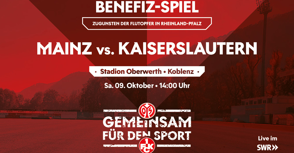 Ab 13:30 Uhr: Benefizspiel FCK-Mainz im Live-Stream