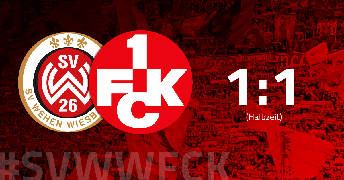 FCK mit schneller Antwort: 1:1 zur Pause in Wiesbaden