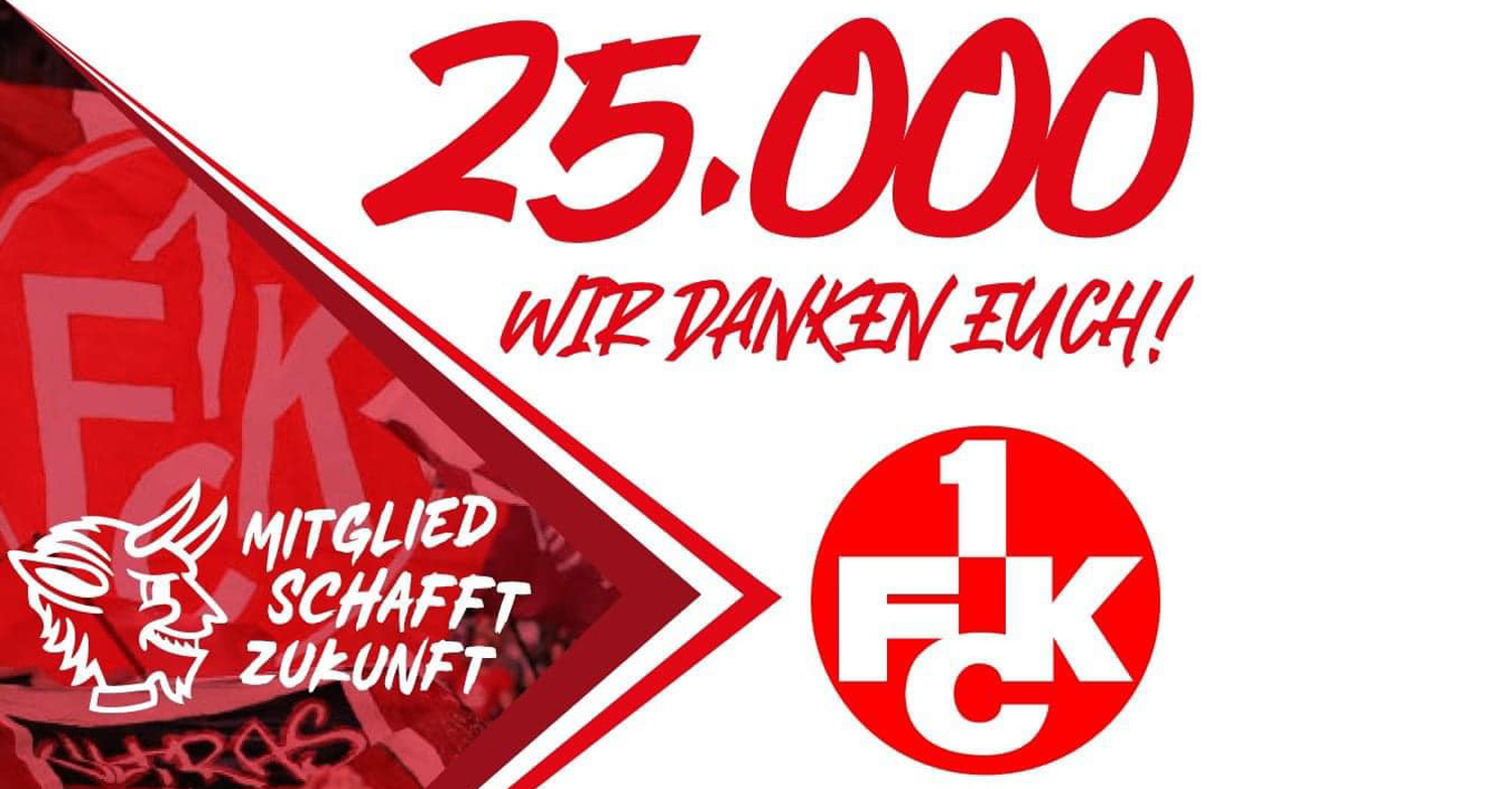 Die Marke von 25.000 FCK-Mitgliedern ist geknackt