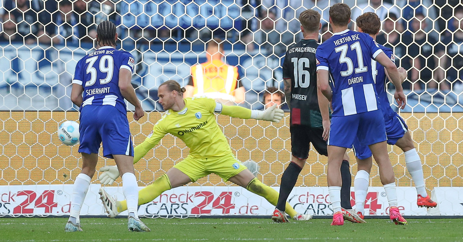 Nur 1:1 in Berlin: Magdeburg patzt im Kampf um Platz 3